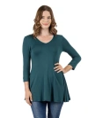 24seven Comfort Apparel V-neck Sleeveless Maxi Dress With Belt In Green
