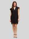 24seven Comfort Apparel V-neck Sleeveless Maxi Dress With Belt In Black