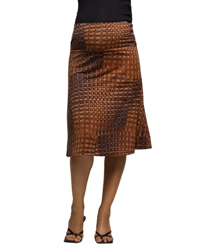 24SEVEN COMFORT APPAREL WOMEN'S MATERNITY KNEE LENGTH SKIRT