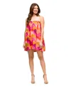 24seven Comfort Apparel Maternity Multicolor Square Neck Spaghetti Strap Smocked Pockets Mini Dress