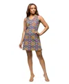 24seven Comfort Apparel Women's Sleeveless Knee Length Shift Dress In Multi