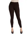 24seven Comfort Apparel Women's Stretch Ankle Length Leggings In Black