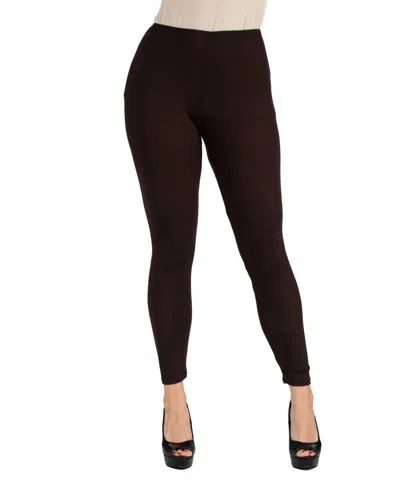 24SEVEN COMFORT APPAREL WOMEN'S STRETCH ANKLE LENGTH LEGGINGS