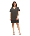 24seven Comfort Apparel V-neck Sleeveless Maxi Dress With Belt In Black