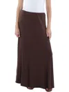 Shop 24seven Comfort Apparel Womens Banded Pull On Midi Skirt In Brown