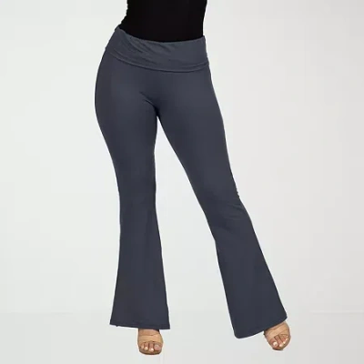 24seven Comfort Apparel Womens Flare Mid Rise Sweatpant In Gray
