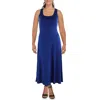 24seven Comfort Apparel Stretch A-line Tank Dress In Blue