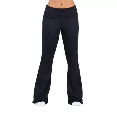 24seven Comfort Apparel Womens Mid Rise Flare Palazzo Pant In Black