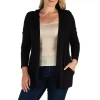 24seven Comfort Apparel Womens Plus Midweight Softshell Vest Jacket In Black
