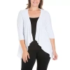 24seven Comfort Apparel Womens Plus Midweight Softshell Vest Jacket In White