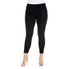 24seven Comfort Apparel Womens Plus Slim Mid Rise Ankle Pant In Black