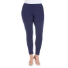 24seven Comfort Apparel Womens Plus Slim Mid Rise Ankle Pant In Blue