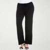 24seven Comfort Apparel Plus Size Comfortable Stretch Draw String Pants In Black