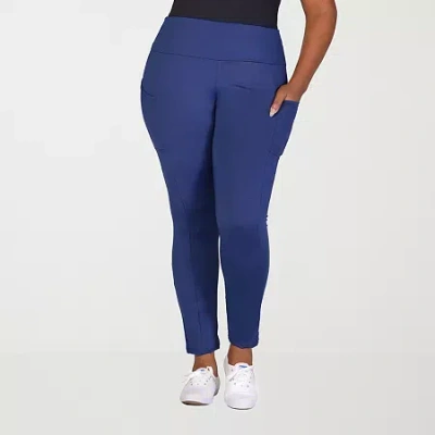 24seven Comfort Apparel Womens Plus Yoga Pant In Blue