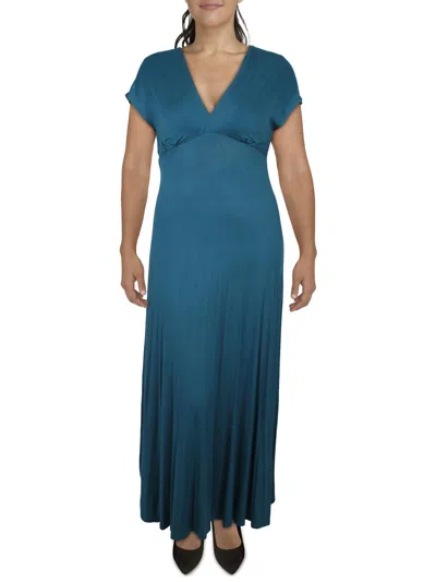24SEVEN COMFORT APPAREL WOMENS PONCHO SLEEVE LONG MAXI DRESS