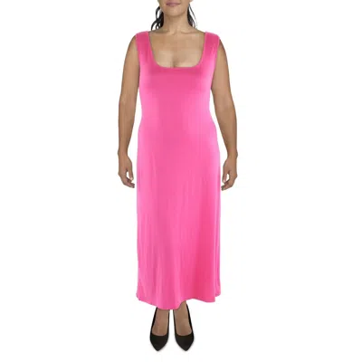 24seven Comfort Apparel Womens Scoopneck Sleeveless Maxi Dress In Multi