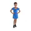 24sevenkid Big Kid Girls Short Sleeve A-line Dress In Blue