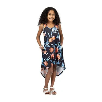 24sevenkid Big Kid Girls Sleeveless A-line Dress In Orange