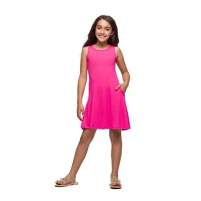 24sevenkid Big Kid Girls Sleeveless A-line Dress In Pink