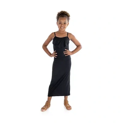 24sevenkid Big Kid Girls Sleeveless Maxi Dress In Black