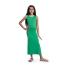 24sevenkid Big Kid Girls Sleeveless Maxi Dress In Green