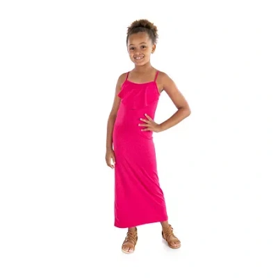 24sevenkid Big Kid Girls Sleeveless Maxi Dress In Pink