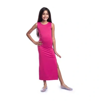 24sevenkid Big Kid Girls Sleeveless Maxi Dress In Pink