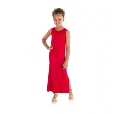 24sevenkid Big Kid Girls Sleeveless Maxi Dress In Red