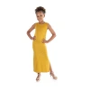 24sevenkid Big Kid Girls Sleeveless Maxi Dress In Yellow