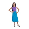 24sevenkid Casual Elastic Waist A-line Skirt In Blue