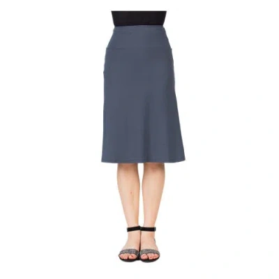 24sevenkid Casual Elastic Waist A-line Skirt In Gray