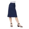24sevenkid Casual Elastic Waist A-line Skirt In Navy