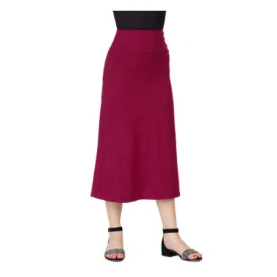 24sevenkid Elastic Waistline Maxi Skirt In Burgundy