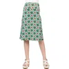 24sevenkid Green Geo Print Knee Length Skirt