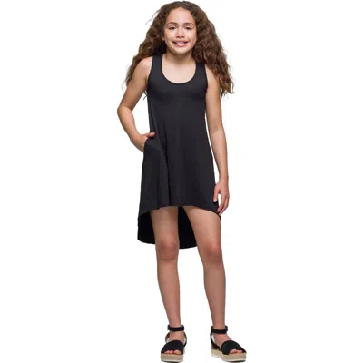24sevenkid High Low Sleeveless Pocket Dress In Black