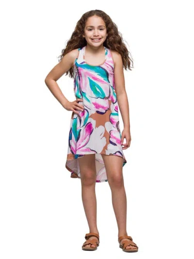 24sevenkid Pastel Floral High Low Sleeveless Pocket Dress
