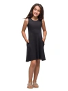 24sevenkid Sleeveless Pocket Swing Dress In Black