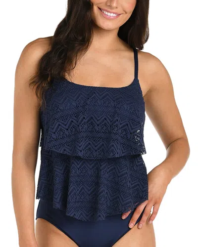 24th & Ocean 24th And Ocean Cecily Tankini Top In Blue
