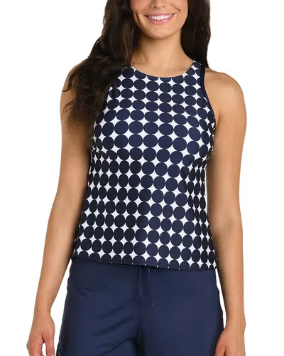 24th & Ocean 24th And Ocean Mod Illusions Tankini Top In Blue
