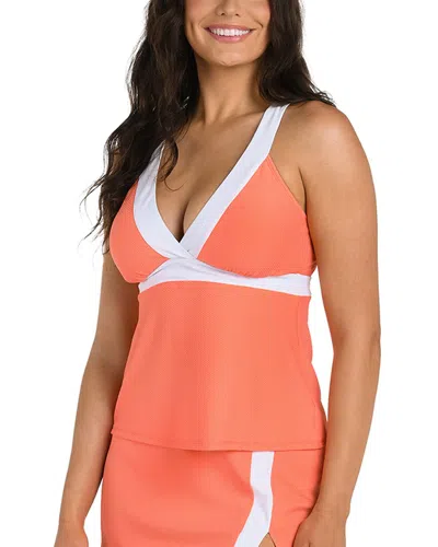24th & Ocean 24th And Ocean Santorini Tankini Top In Orange