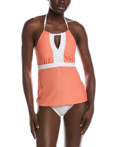 24th & Ocean 24th And Ocean Santorini Tankini Top In Orange