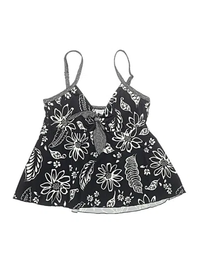 Pre-owned 24th & Ocean Swimsuit Top Black Swimwear