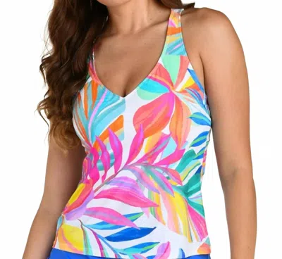 24th & Ocean Underwire Cross Back Tankini Top In Cordoba In Multi