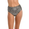24th & Ocean Wild Instincts High Waist Bikini Bottom In Brown In Brown