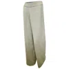25 Union Women's Green Knitted Flared Trousers Fly Olive In Green