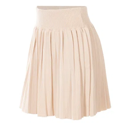 25 Union Women's Neutrals Pleated Mini Skirt Cream