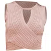 25 Union Women's Pink / Purple Ribbed Top With Ties Hannah