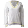 25 Union Women's White V-neck Jumper Kolibri Milk In White