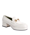 GUCCI LEATHER HOUDAN HORSEBIT LOAFERS,15155352