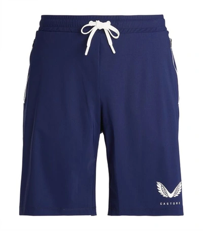 Castore Alves Slim-fit Stretch-jersey Shorts In Blue